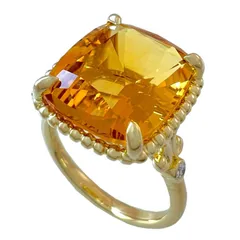 ティファニー　シトリン　ストーン　リング　925 11号　ユニセックス 中古] ティファニー シュランバージェ 16ストーン 60099365 リング