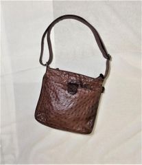 珍しい配色】オーストリッチ ショルダーバッグ 2way 美品 レトロ