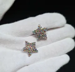 キラキラ！ ラインストーン 星 ピアス　クリスマス　プレゼント　贈り物