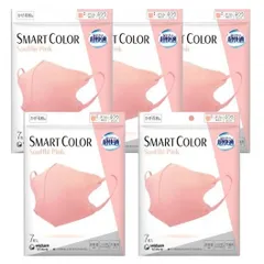 【5袋計35枚】ユニ・チャーム 超快適マスク スマートカラー Souffle Pink スフレピンク ふつうサイズ 7枚入のサムネイル