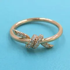 ティファニー ノットリング/ダイヤモンド#10近辺 【無料ギフトラッピング】【Aランク】【中古】