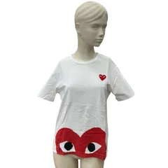 186005 現状品 COMME des GARCONS コムデギャルソン 半袖Tシャツ レッドハート S 白 コットン レディース