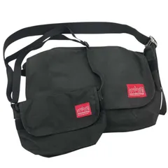 186001 現状品 Manhattan Portage マンハッタンポーテージ メッセンジャーバッグ ブラック ナイロン 2点まとめ売り