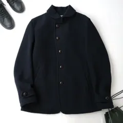 nano&co ナノアンドコー nano universe ナノユニバースメルトンジャケット ウールコート ショールカラー THERMOLITE アウター 羽織 L 黒 ブラック系(MY＋1519)25F☆