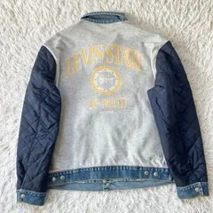 送料無料 Levi's ビンテージ リバーシブル バーシティ トラッカージャケット ミディアムインディゴ STONEWASH リーバイス