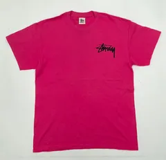OLD STUSSY 90s 白タグ USA製 L ピンク ロゴ Tシャツ オールド ステューシー ヴィンテージ vintage バックプリント  メンズ