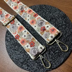 インド刺繍リボン スマホショルダー ショルダーストラップ 花柄 027