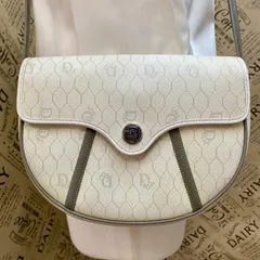 ディオール ショルダーバッグ ポシェット ハニカム 白 FY41