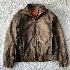 ヴィンテージ レザーフライトジャケット ブルゾン  レザージャケット 古着 3945