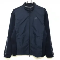 アディダス 切替ジャケット ネイビー ダブルジップ メンズ L ゴルフウェア adidas