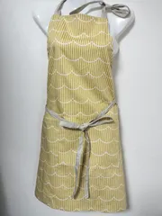 ハンドメイド　エプロン　ファンファンストライプ　黄色　A012
