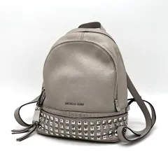 【中古】良品 MICHAEL KORS マイケルコース スタッズ レザー リュック サック eY1048N