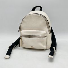 最終値下げ COACH ホワイト色 レザー リュック - メルカリ