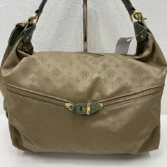 6208　russet　ラシット　トートバッグ　2way　 ショルダーバッグ　モノグラム　総柄　ナイロン　 レザー　ベージュ×グリーン系　ガレットシリーズ　 レディース