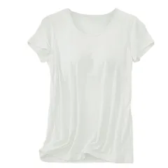 発熱インナー レディース 半袖 カップ付き ブラトップ 吸湿発熱 あったか 暖か 薄手 肌着 シャツ 伸びる フィット パッド付き 女性 大きいサイズ 秋 冬 rr13