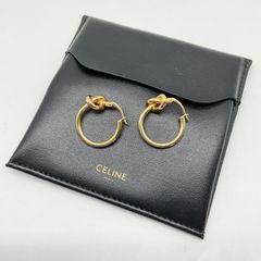CELENE セリーヌゴールド ノットデザイン フープピアス両耳購入