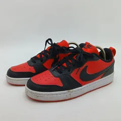 NIKE ナイキ COURT BOROUGH LOW RECRAFT GS キッズスニーカー コートバーロウLOWリクラフトGS DV5456 600 赤 黒 レッド ブラック 24.5cm A-9-2