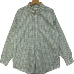 Brooks Brothers 346 ブルックスブラザーズ チェック柄 長袖シャツ ボタンダウン オーバーサイズ ビッグシルエット MALAYSIA製 XLサイズ グリーン