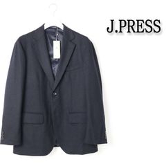 美品 ジェイプレス 紺ブレ ホップサック 銀ボタン 洗える 2B ネイビー