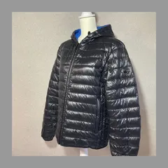 【PRADA 2021AW】プラダ SGH032 メタルロゴ ブラック ブルー ライトダウンジャケット 確実正規品 メンズ #48 トライアングルロゴ 三角プレート