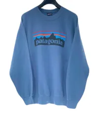Patagonia パタゴニア L相当 ライトブルー ロゴ  Logo Uprisal Crew Sweatshirt スウェット トレーナー メンズ