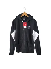 プーマ◆メンズ スウェットパーカー フルジップ REBEL フーデッドジャケット ブラック