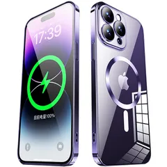 iPhone11 Pro ケース ハイブリッドケース HaloLock付き MagSafe対応 磁気充電 iphone11プロケース アップグレードされた電気メッキの ソフトシェル 米軍MIL規格 SGS認証 衝撃保護 傷に強い背面 クリア 黄変しにくい スト