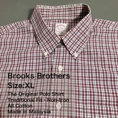 【XL】Brooks Brothers ボタンダウンシャツ / コットン100％ Traditional Fit チェック XL相当 メンズ
