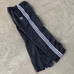 80's adidas nylon track pants. 古着　ナイロントラックパンブラック　黒　L アディダス　vintage ジ