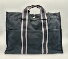 HERMES（エルメス） トートバッグ ドーヴィル MM ネイビー - メルカリ