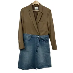 AMERI(アメリ) コート サイズＭ M レディース美品  - ライトブラウン×ライトブルー 長袖/異素材切替/秋/冬