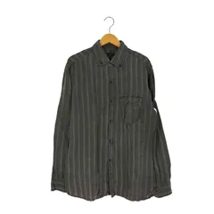 リーバイスレッド Levis RED 00s 後染め コットンリネン ボタンダウン ストライプシャツ メンズ import：L のサムネイル