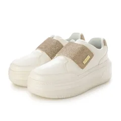 KITSON キットソン 厚底 ウェッジソール 軽量 ベルクロ ローカットスリッポン スニーカー WHITE