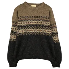 古着 00年代 エディーバウアー Eddie Bauer 総柄 カラーネップ ノルディックセーター USA製 メンズXL相当/eaa591478