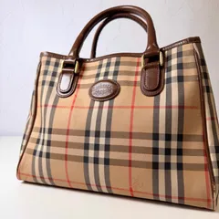 ✨Cランク　BURBERRY バーバリー　ノバチェック　キャンバス　シャドーホース　トートバッグ　ハンドバッグ　bag　チェック　「10EL」