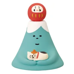 concombre マスコット 富士山とすやすや子猫 デコレ インテリア かわいい グッズ 