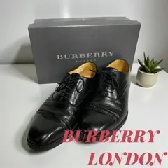 BURBERRY LONDON ビジネスシューズ ドレスシューズ 25.5cm ブラックレザー オックスフォードシューズ メンズ