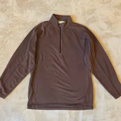 【Columbia／フリースプルオーバー】メンズS／ブラウン／ハーフジップ／軽量あったか／アウトドア定番