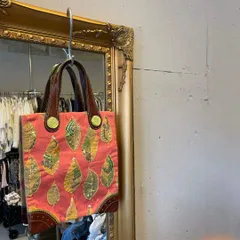 @ シンクビー Think Bee 花柄 刺繍 バッグ ハンド HAND BAG 総柄　リーフ　お呼ばれ　デート　オフィスカジュアル　食事会　トート