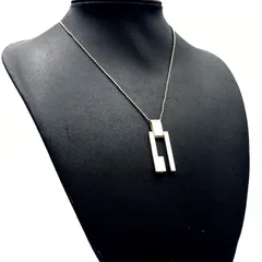 GUCCI グッチ　シルバー925 ネックレス　チョーカー　ロゴチャーム　プレート