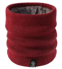 AWASEYY ネックウォーマー メンズ レディース 防寒 防風 保温 マフラー スヌード 裏ボア ふわふわ 暖かい 柔らかい 首巻き おしゃれ もこもこ スポーツ 通勤 通学 自転車 バイク アウトドア スキー レッド