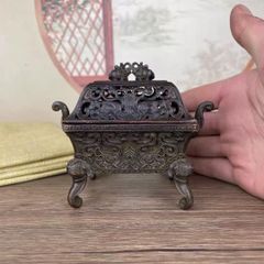 銅製 双象香炉 供香挿炉 香道具 装飾品 工芸品 置物 - メルカリ