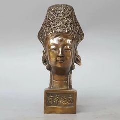 石像 古代エジプト神話ハトー(Hathor)顔 置物 寝室居間玄関机装飾品