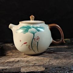 景徳鎮 青花磁器老陶泥開片百子茶壺 茶道具 煎茶器 新品未使用 - メルカリ