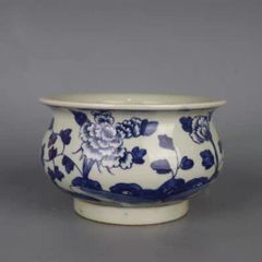 青花釉下青花麒麟送子茶壺 景徳鎮 陶磁器 装飾品 現代工芸品 美術品