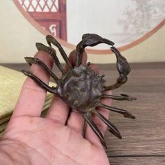金属製 金属工芸 カニ形状装飾品 蟹花留 置物 20cm - メルカリ
