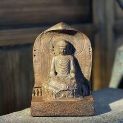 仏教美術 阿弥陀如来坐像 座像 鍍金 光背 時代 古美術 高さ約36cm 現状
