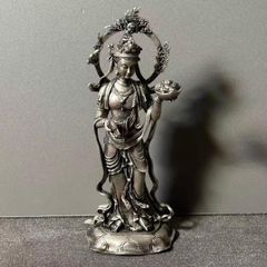 クメール青銅　女神立像 クメール美術 女神像 14cm 青銅 真鍮 カンボジア 骨董 オブジェ - メルカリ