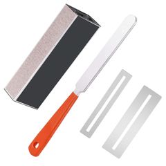 Guitar String Instrument Tool Kit with Guitar File, Guitar File, Fret Polishing Plate, Sanding Block, Maintenance Supplies, Grinding Protector, Fret, String Instrument Making Tools, Deburring, DIY Repair Parts Set (4-Piece Set)