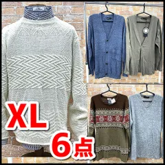 メンズ/紳士服　まとめ売り6点　XLサイズ（L含む）　UPSCAPE Audience/nono UNIVERSE/roshell他　シャツ/ニット/トップス他　現状品　YMO11-138-07/80